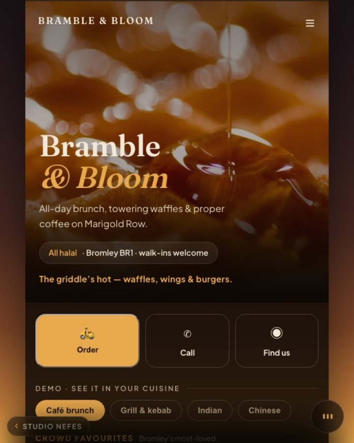 La démo Bramble & Bloom — un concept de café au système entièrement possédé