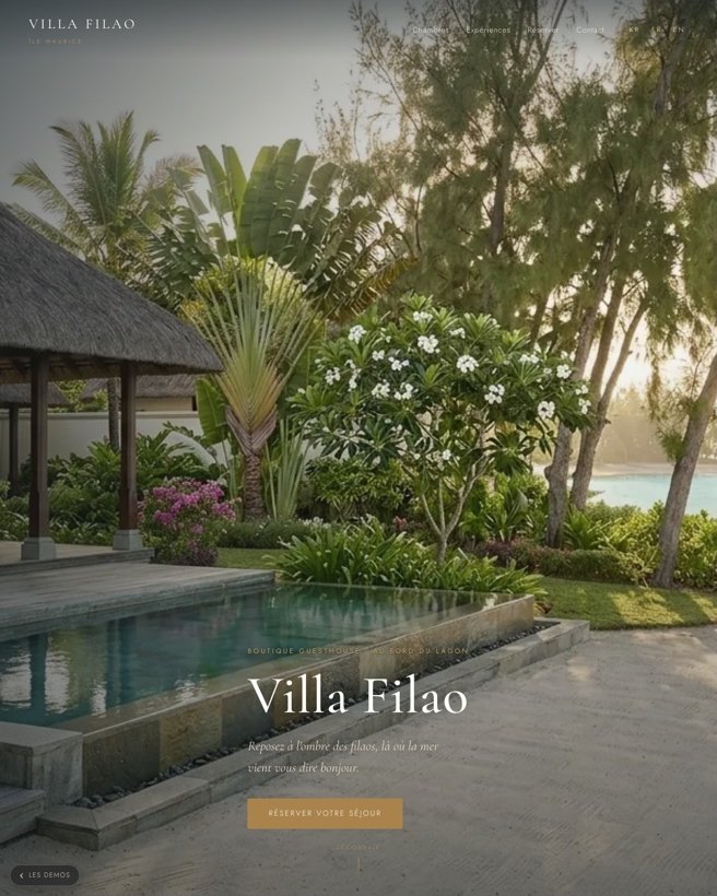 The Villa Filao demo — a boutique guesthouse in Mauritius