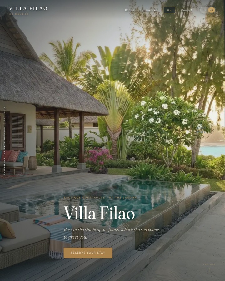La démo Villa Filao — une maison d'hôtes qui remplit son propre calendrier